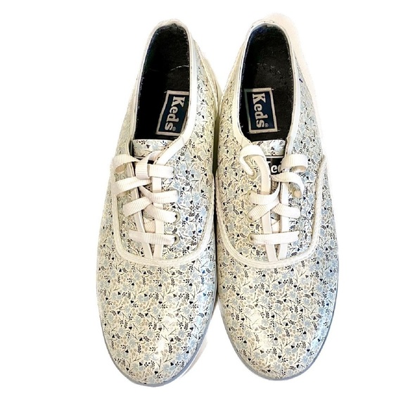 🦋 Keds Cream Floral Champion Puddle Jumper, size 10 🦋 - Picture 1 of 16